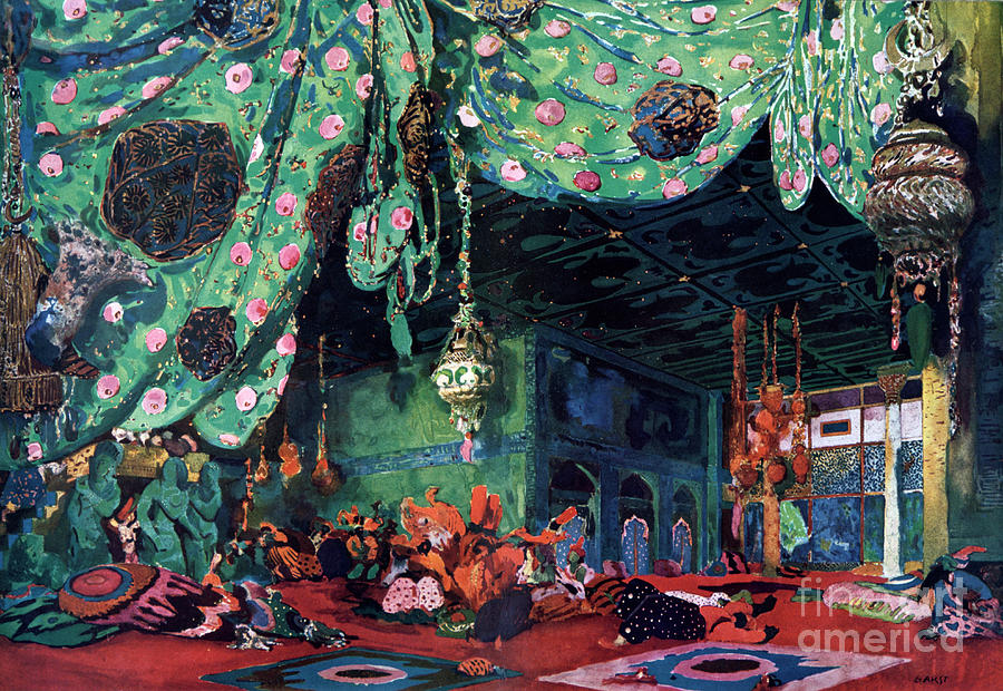 Set Design For The Ballet Scheherazade #1 Drawing by Print Collector