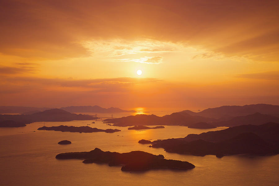 Seto Inland Sea And Morning Sun #1 Photograph by Photoaraki.com