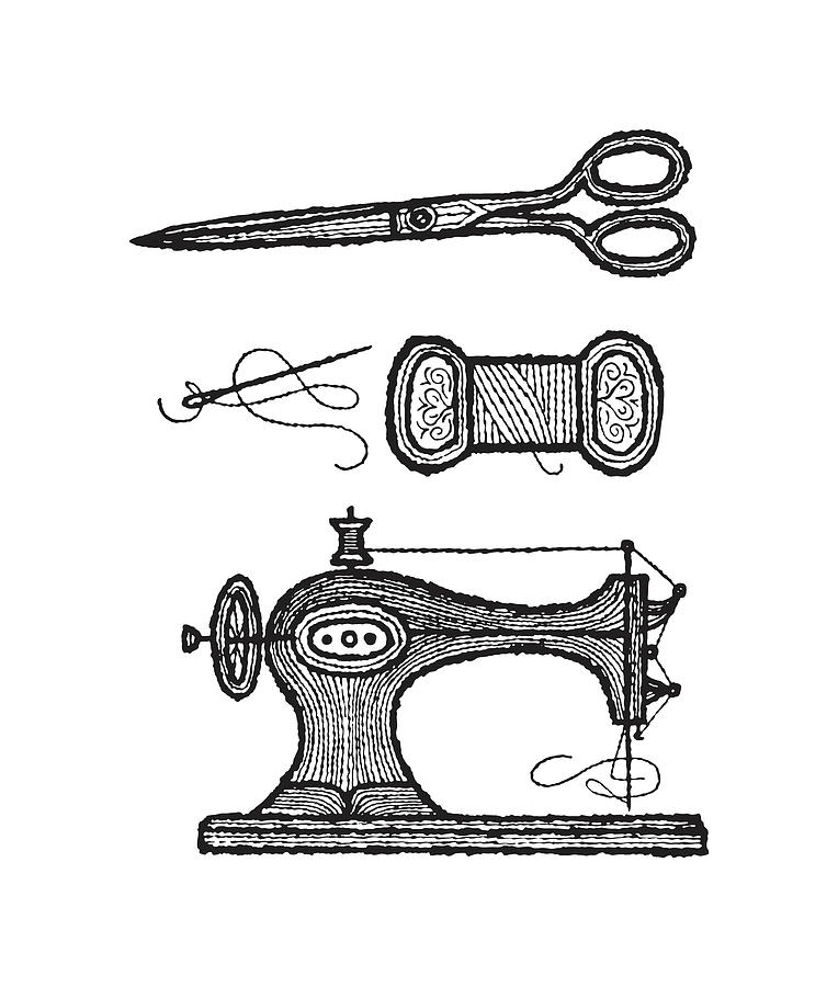 Sewing Machine Accessories Drawing CSA Images Fine Art America