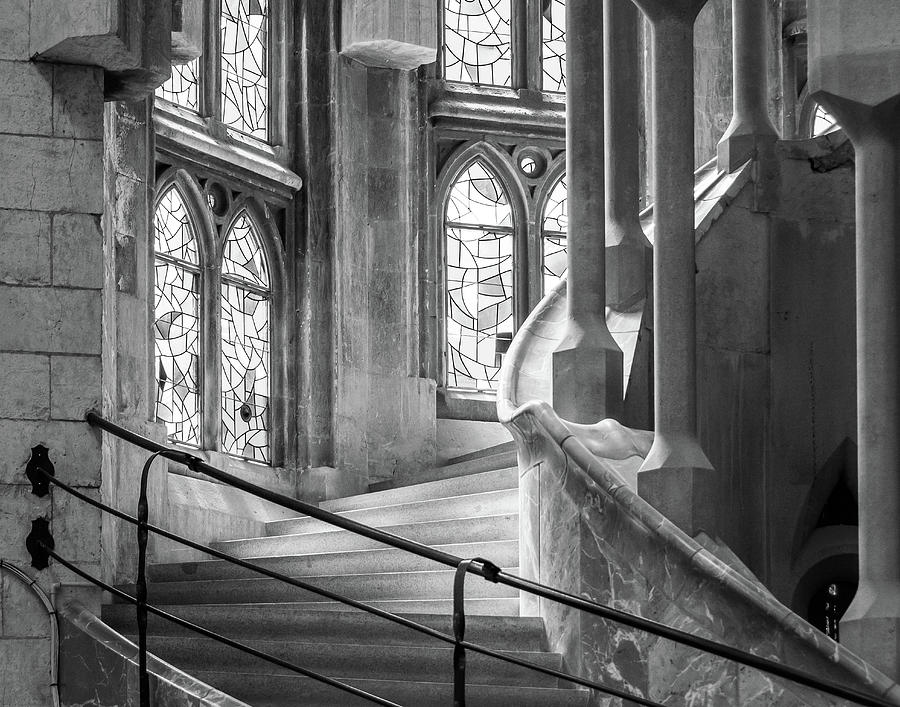 Shadows of Sagrada Familia #1 Photograph by Douglas Wielfaert