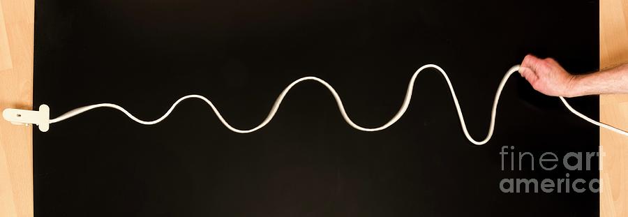 Shaking A Rope Produces Waves. #1 Photograph by Martyn F. Chillmaid/science Photo Library