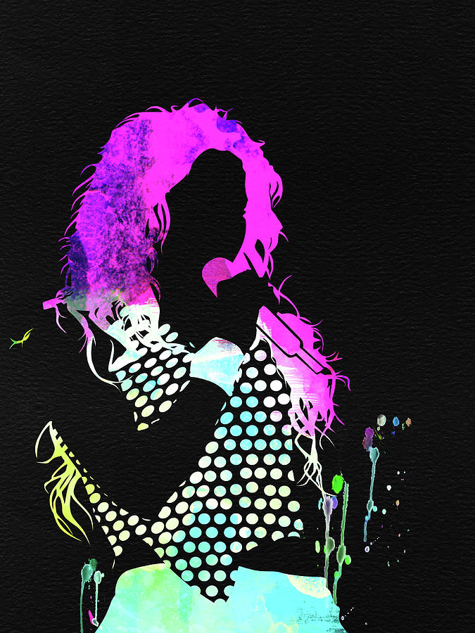 Shakira Mixed Media - Shakira Watercolor #1 by Naxart Studio