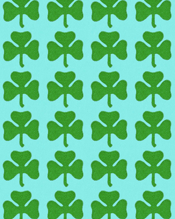 Vintage Drawing - Shamrock Pattern #1 by CSA Images