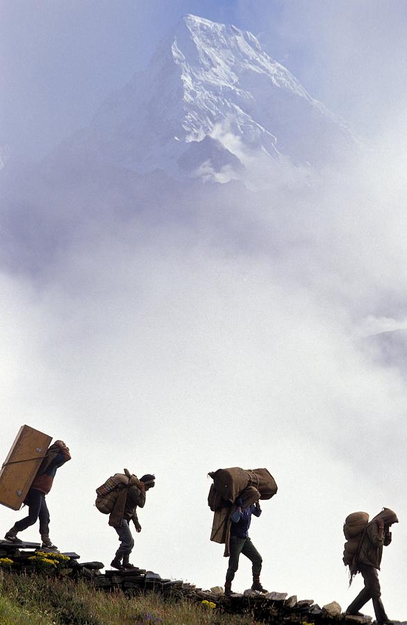 Sherpas In Nepal On September 21th #1 Photograph by Alain Buu