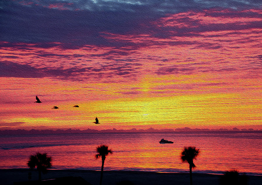 Ship Into Sunrise #1 Photograph by Darryl Brooks