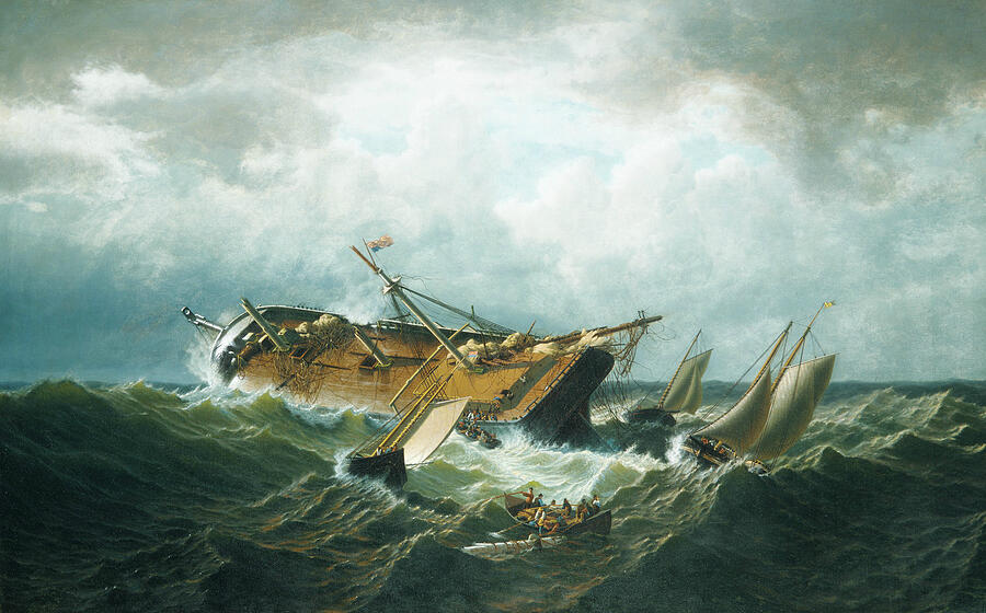 William Bradford Painting - Shipwreck off Nantucket, from circa 1860-1861 by William Bradford