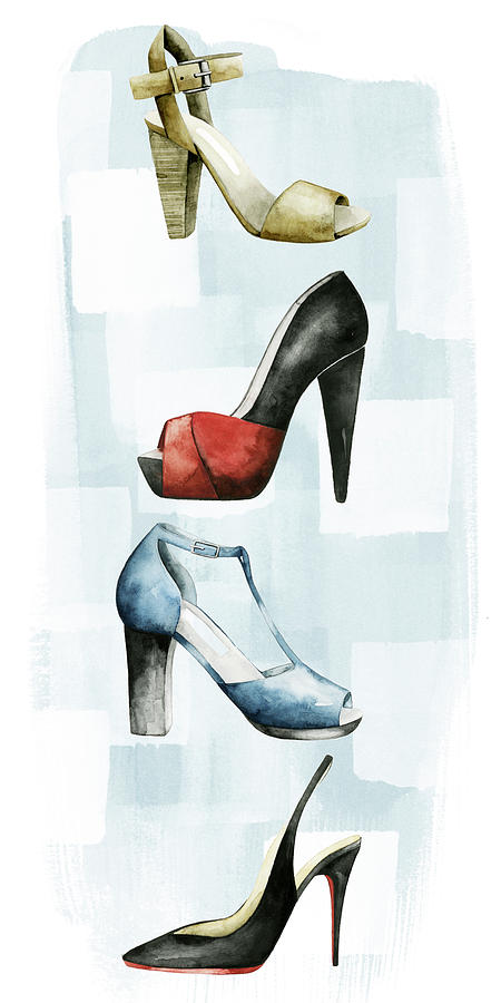 Fashion Painting - Shoe Lover I #1 by Grace Popp