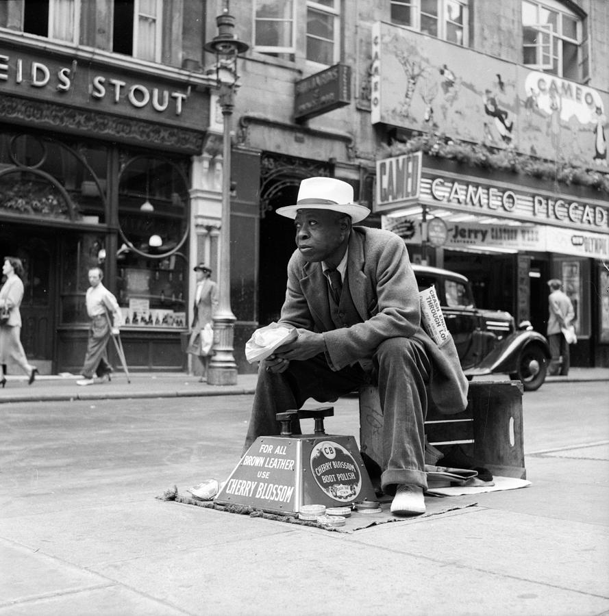 Shoeshine Pitch #1 Photograph by Bert Hardy
