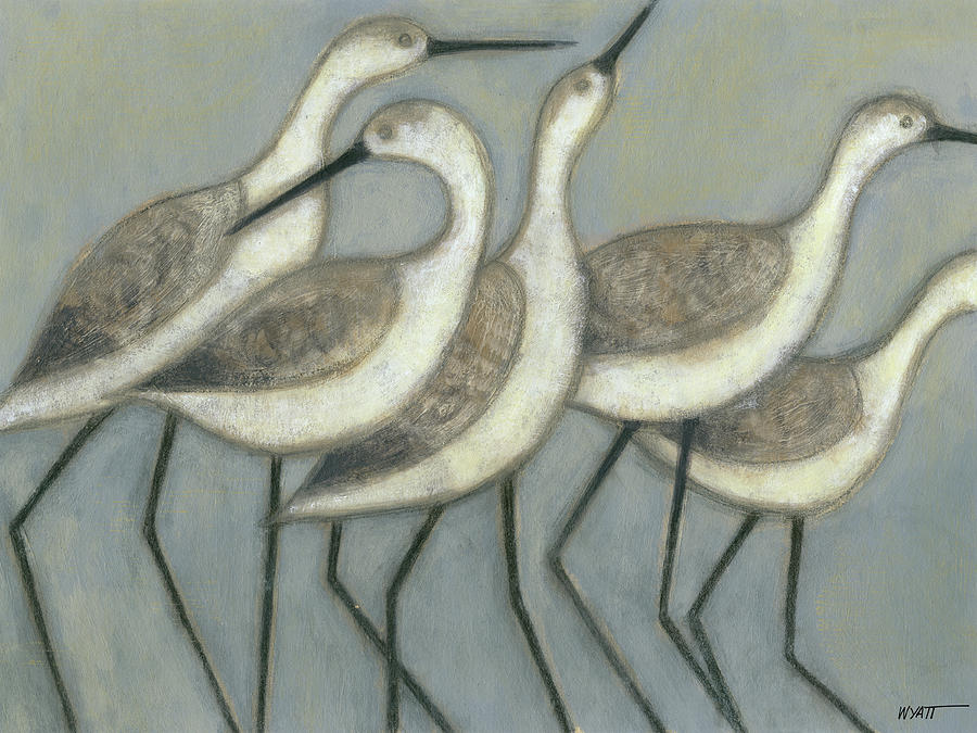 Transitional Painting - Shore Birds II by Norman Wyatt