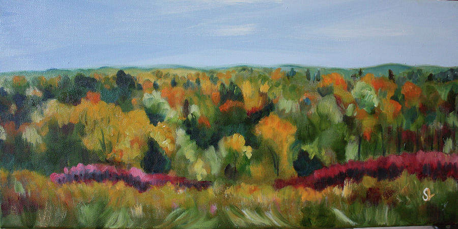 Short Hills Fall  #1 Painting by Sarah Lynch