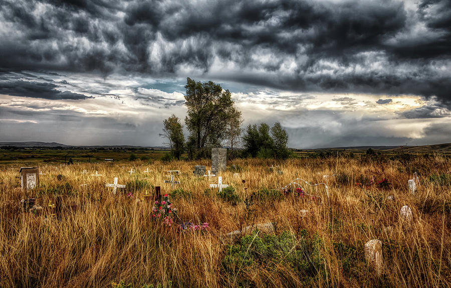 Native American Photograph - Shoshone Tribal Cemetery #1 by Mountain Dreams