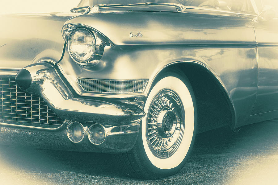 Side View Of 1950s Cadillac Seville #1 Digital Art by Laura Diez