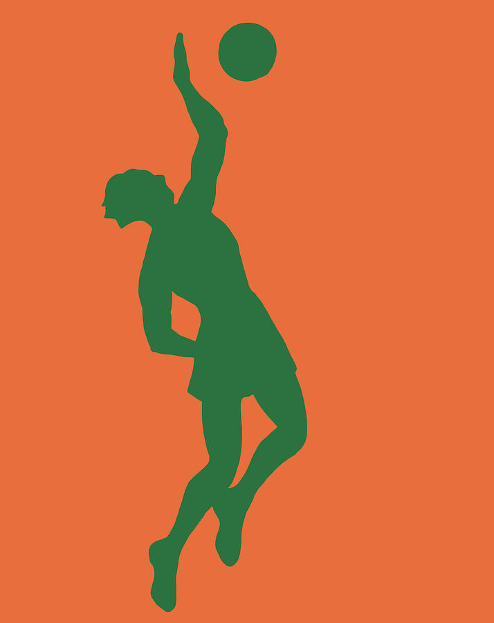 Silhouette of Basketball Player Drawing by CSA Images - Fine Art America