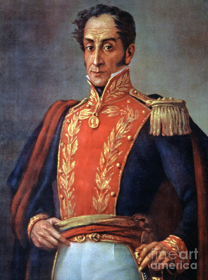 Simon Bolivar Venezuelan statesman, soldier, and revolutionary leader Painting by European School
