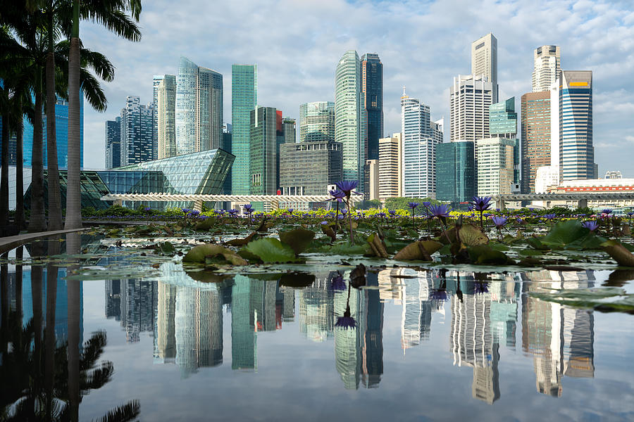 Singapore Business District Photograph by Prasit Rodphan - Fine Art America