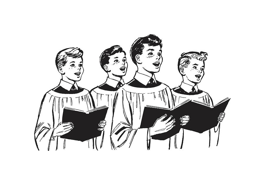 Singing choir boys Drawing by CSA Images - Fine Art America