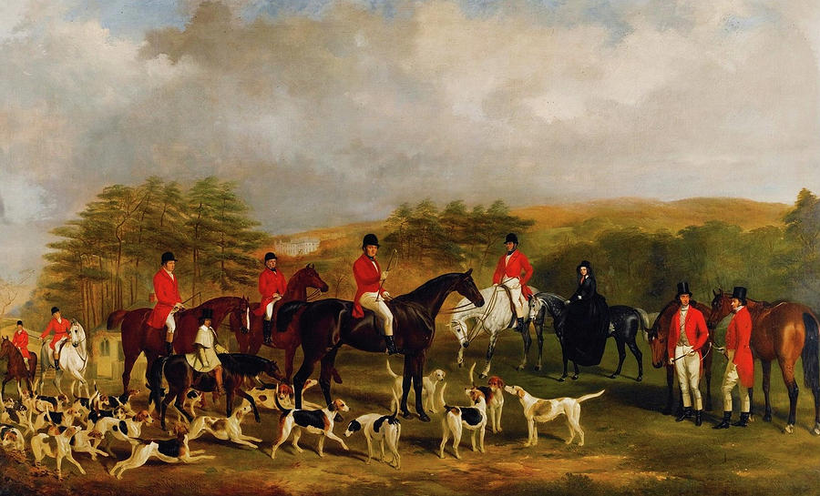 old fox hunting painting