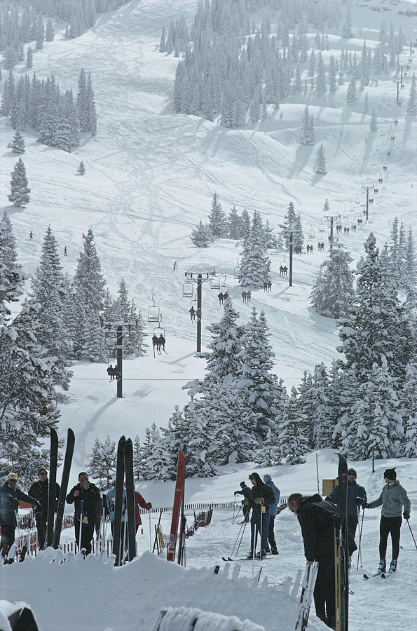 Skiing In Vail Photograph by Slim Aarons