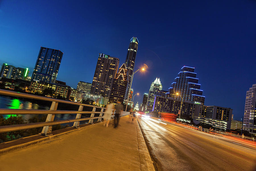 Skyline & Bridge, Austin, Texas #1 Digital Art by Milton Photography