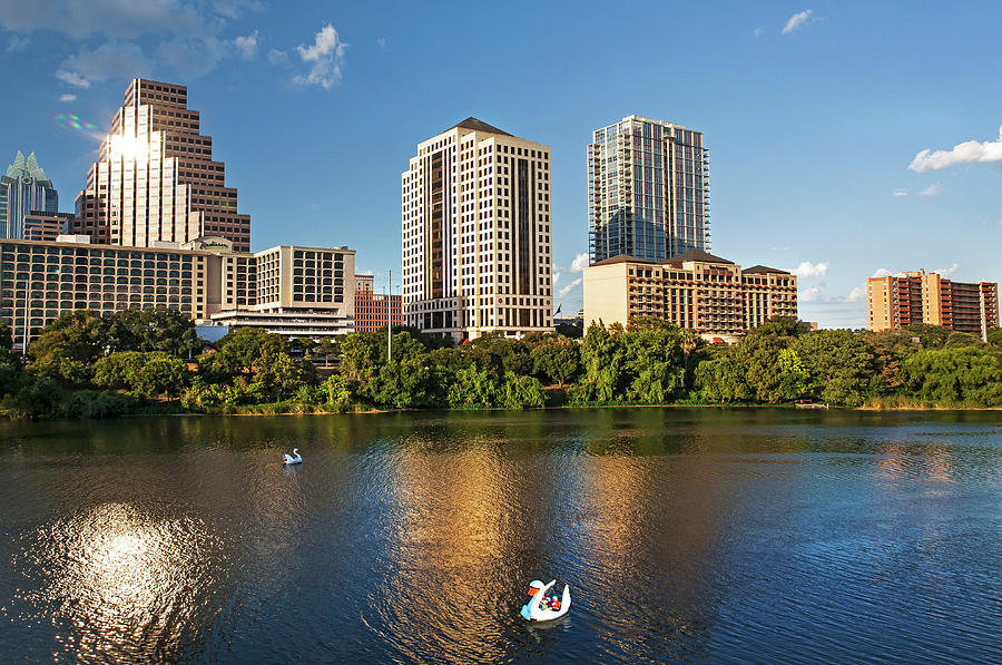 Skyline & River Austin, Texas #1 Digital Art by Milton Photography