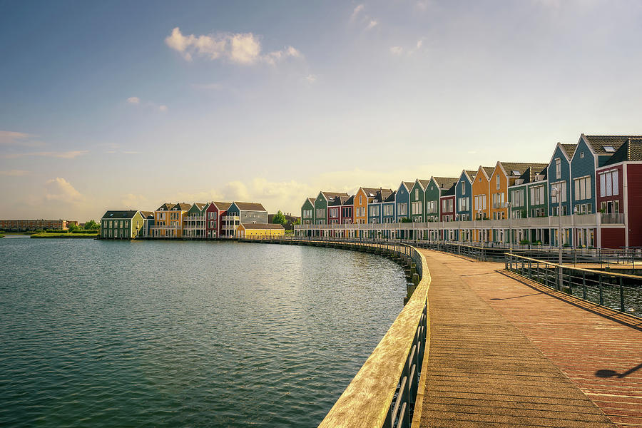 Skyline of Houten with famous Rainbow Houses in Netherlands Photograph