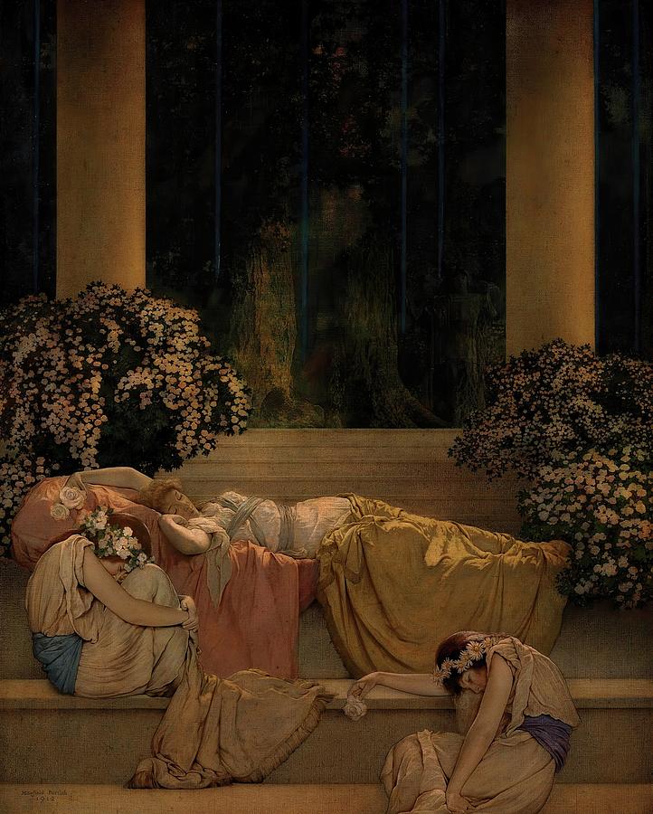 Sleeping Beauty In The Wood Painting by Maxfield Parrish - Fine Art America