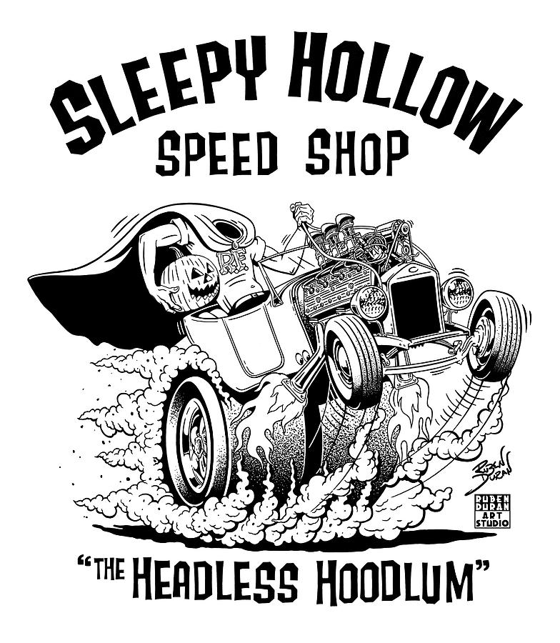 Halloween Digital Art - Sleepy Hollow Speed Shop #2 by Ruben Duran