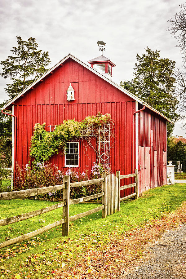 Small Red Barn, Middleburg, Virginia #1 Photograph by Mark Summerfield