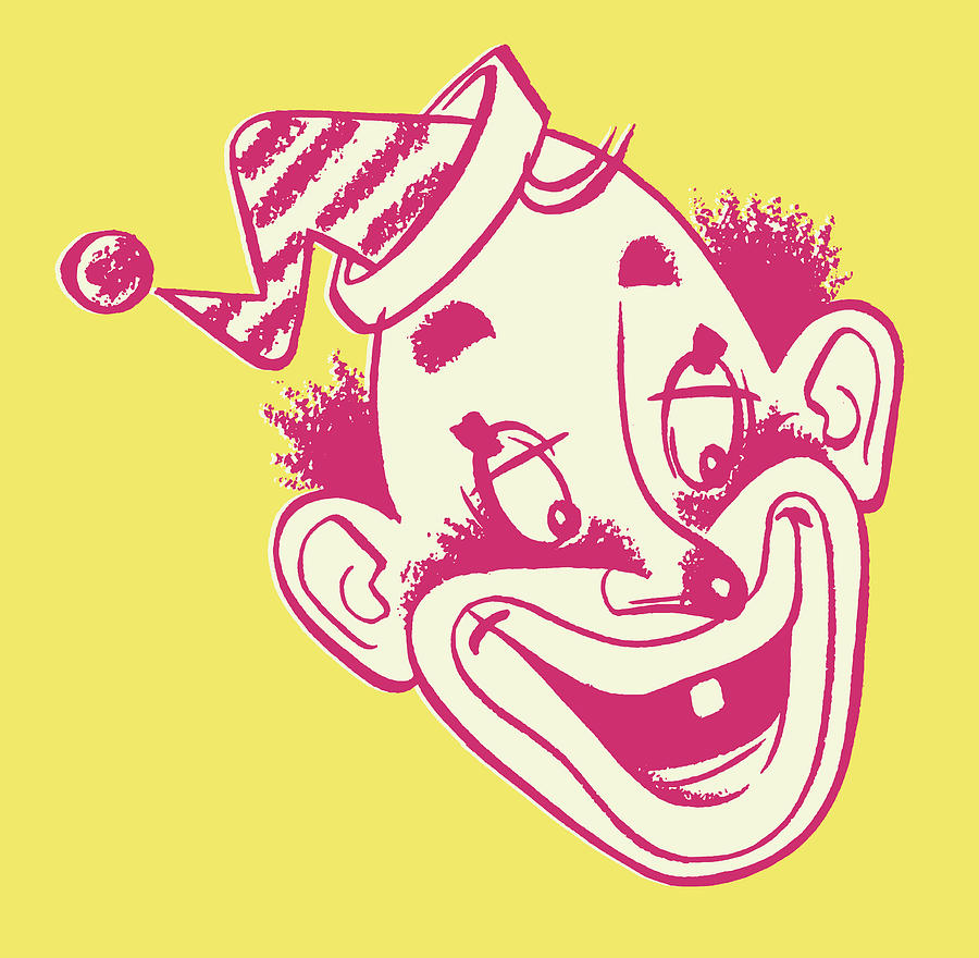 Smiling Male Clown With One Tooth Drawing By Csa Images - Fine Art America