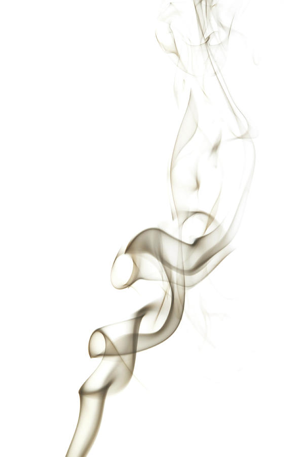 Smoke On White Background #1 Photograph by Gm Stock Films