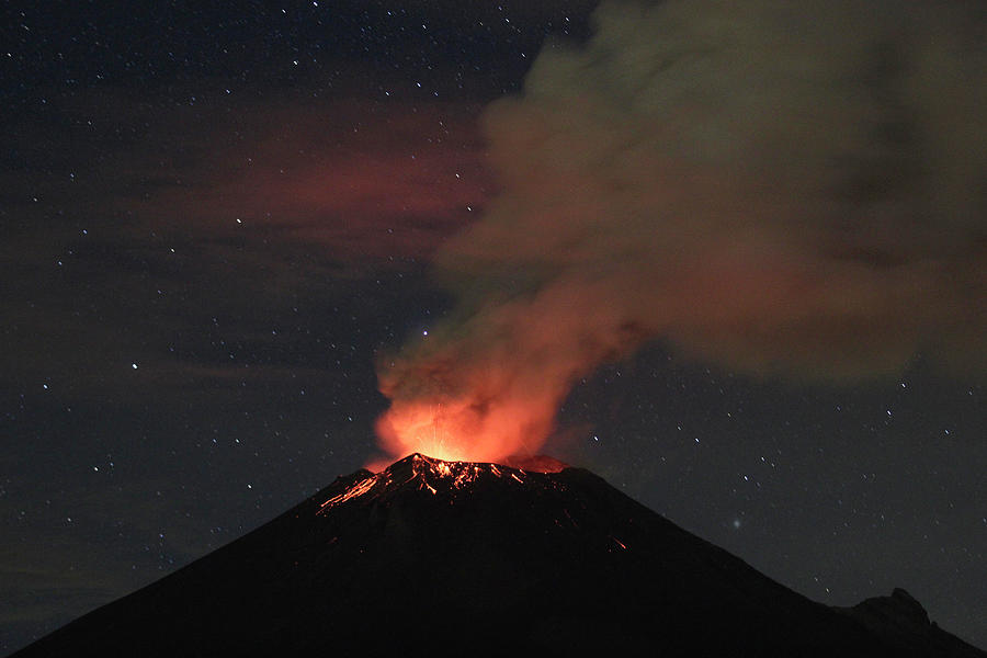 Smoke Rises From The Popocatepetl Photograph By Imelda Medina - Pixels