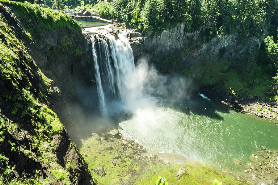 Snoqualmie Falls, famous waterfall in Washington, USA #1 Photograph by Alex Grichenko