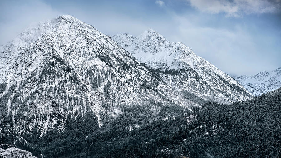 Snow Covered Mountains, Bad Hindelang, Allgaeu, Bavaria, Germany #1 Photograph by Gnther Bayerl
