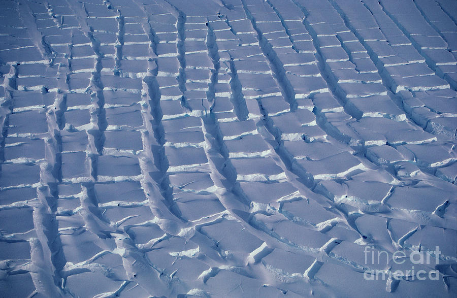 Snow Crevasses #1 Photograph by British Antarctic Survey/science Photo Library