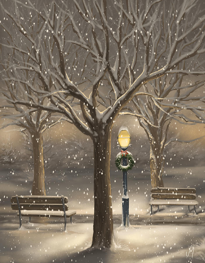 Snowfall #1 Painting by Veronica Minozzi