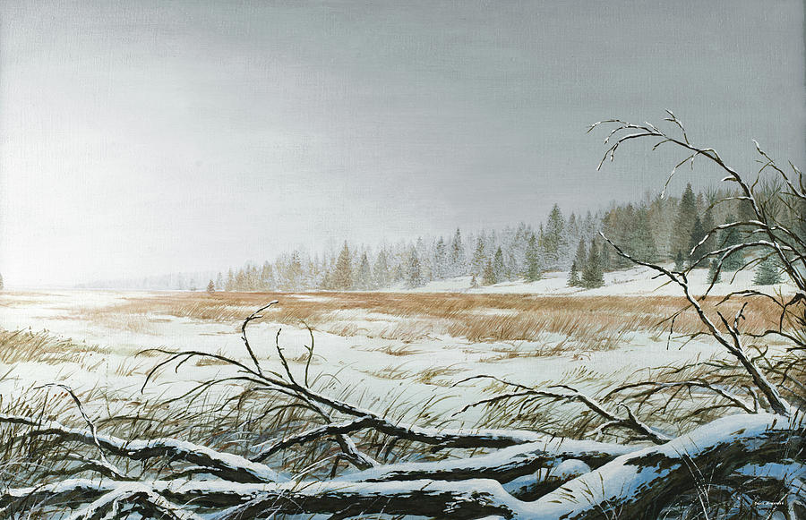 Tree Painting - Snowy Morning #1 by Bruce Nawrocke