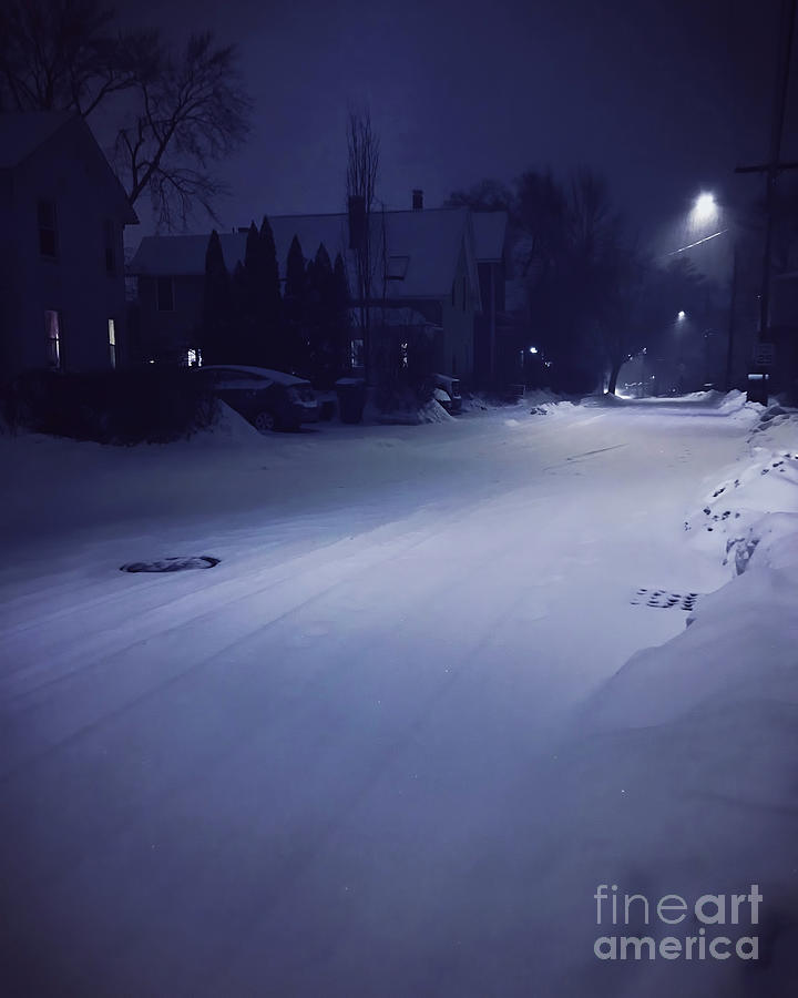 Snowy Night #1 Photograph by HD Connelly