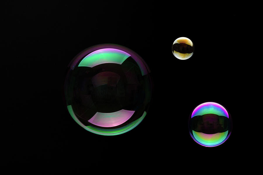 Soap Bubbles On A Black Background Photograph by Artush Foto - Fine Art  America