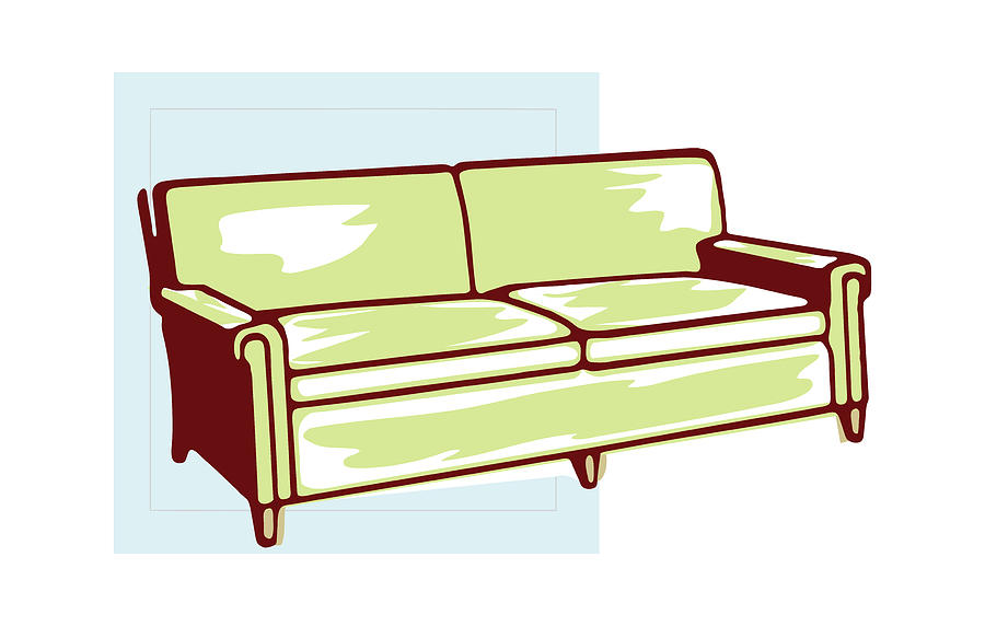Davenport Drawing - Sofa #1 by CSA Images