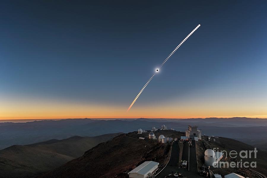 Space Photograph - Solar Eclipse From La Silla Observatory #1 by European Southern Observatory/science Photo Library