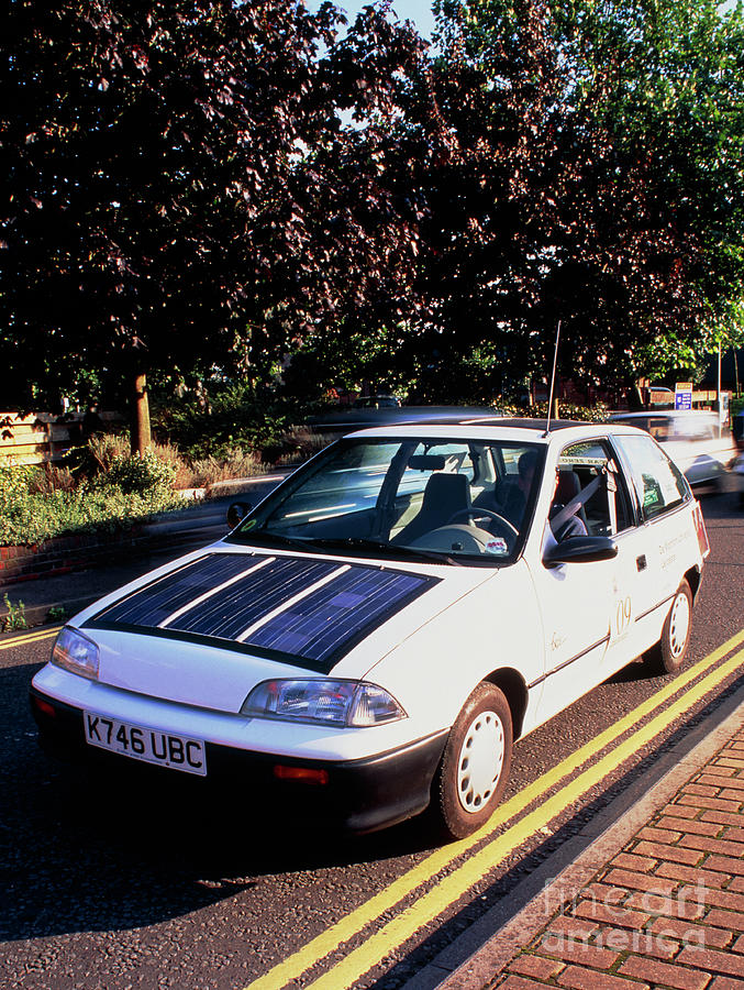 Solectria Battery And Solarpowered Electric Car. Photograph by Martin