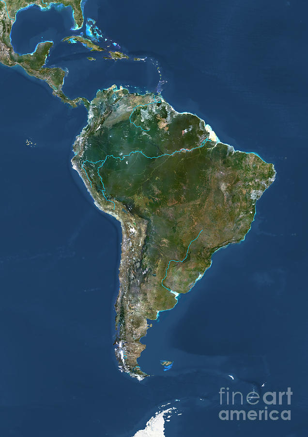 South America #1 Photograph by PlanetObserver