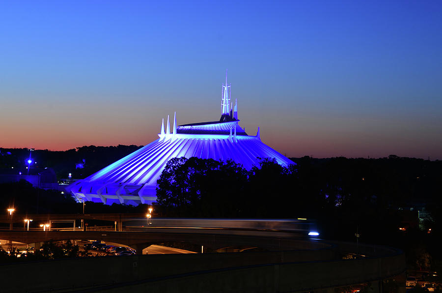 Space Mountain and monorail #1 Photograph by David Lee Thompson