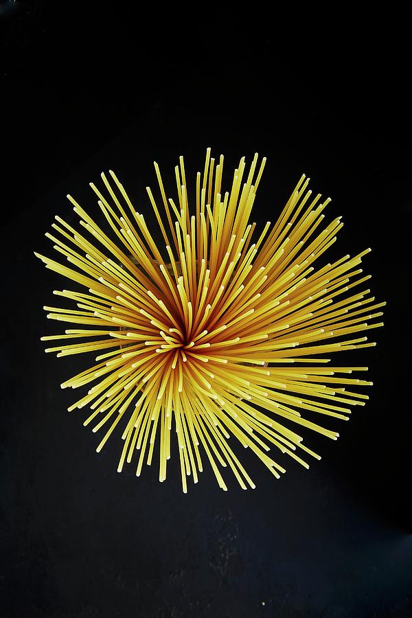 Spaghetti Fanned Out In A Glass #1 Photograph by Rafael Pranschke