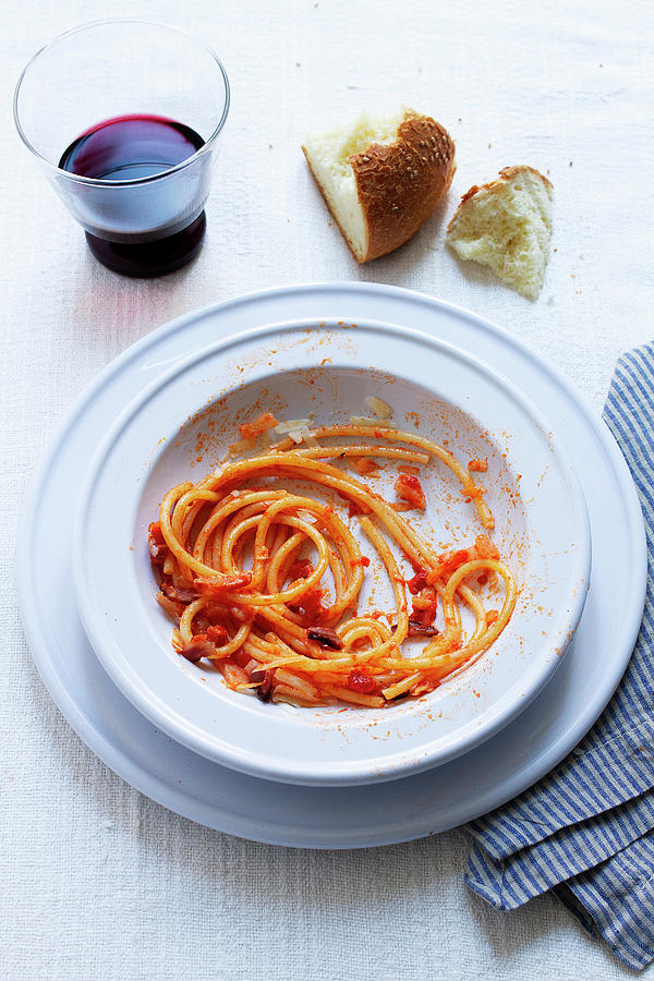 Spaghettis Allamatriciana #1 Photograph by Marie Sjoberg