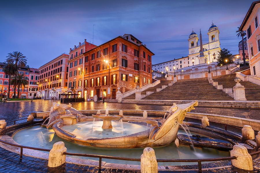 Architecture Photograph - Spanish Steps In Rome, Italy #1 by Sean Pavone