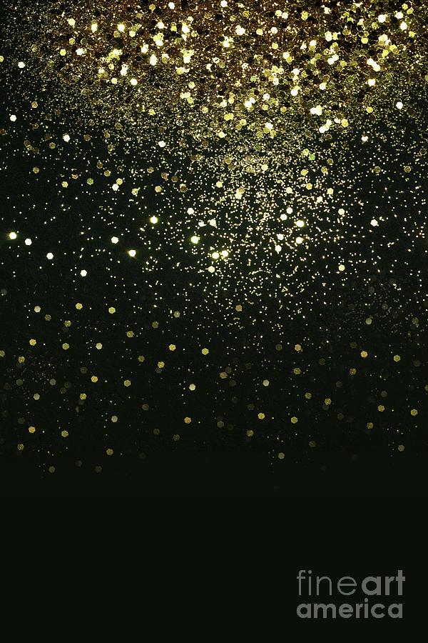Abstract Photograph - Sparkling Gold Glitter Glam #2 #shiny #decor #art  #1 by Anitas and Bellas Art
