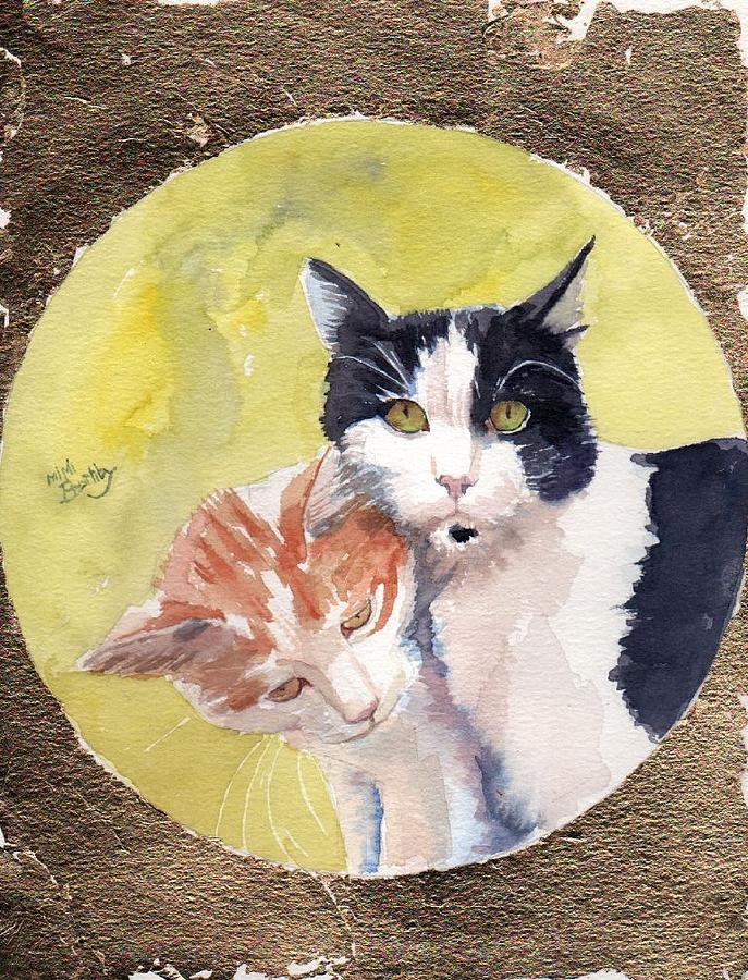Sparky and Friend  #1 Painting by Mimi Boothby
