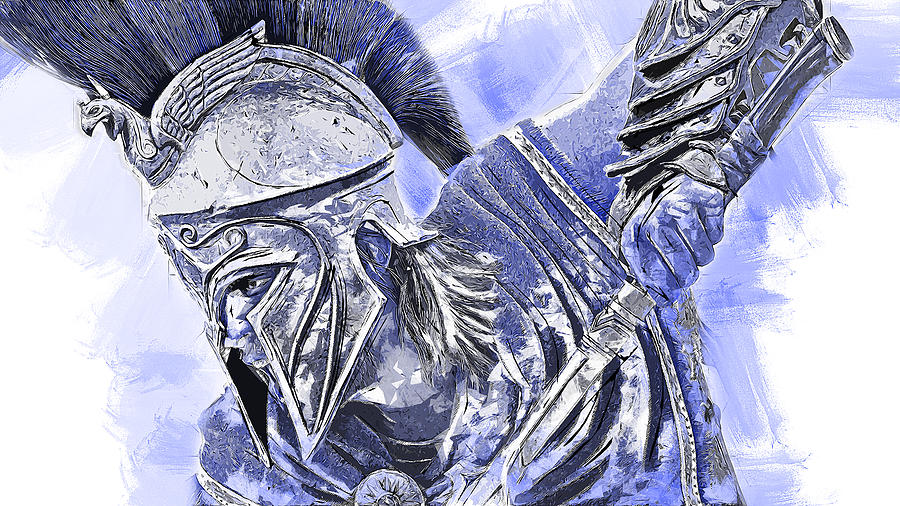 Spartan Hoplite - 50 #1 Painting by AM FineArtPrints