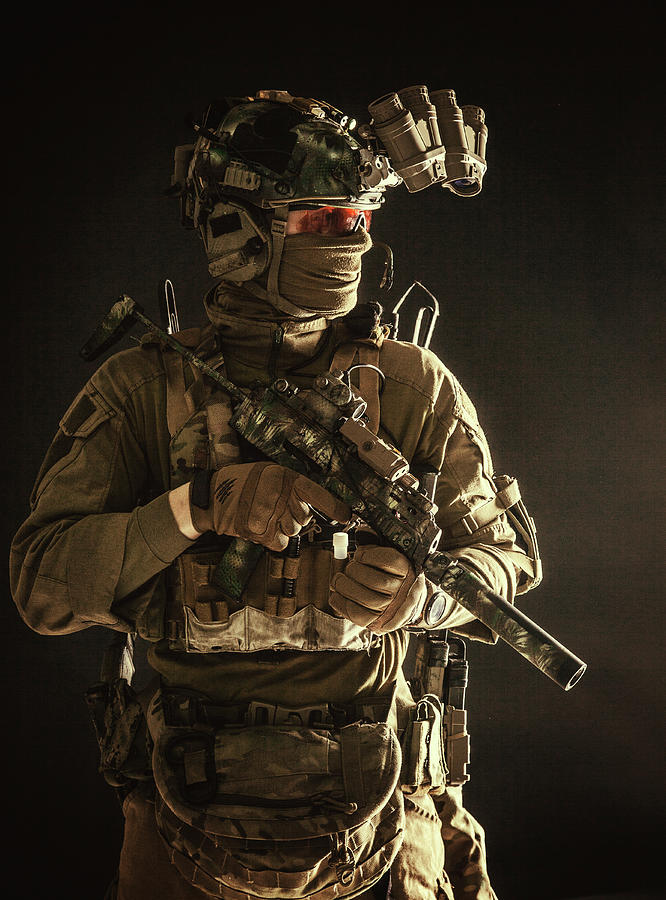 Special Forces Soldier In Combat Photograph by Oleg Zabielin - Fine Art ...